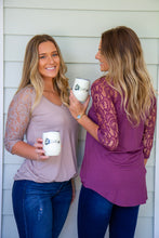 Load image into Gallery viewer, THE LACEY- EGGPLANT