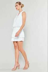 CARA PLEATED MINI DRESS