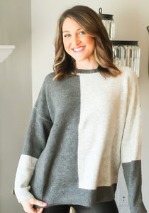 COLOR BLOCKED PULLOVER