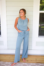 Load image into Gallery viewer, SLEEVELESS JUMPSUIT - BLUE GRAY